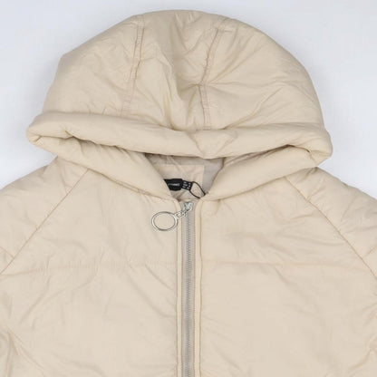 Womens UK Size 4 PRETTYLITTLETHING Beige Puffer Jacket