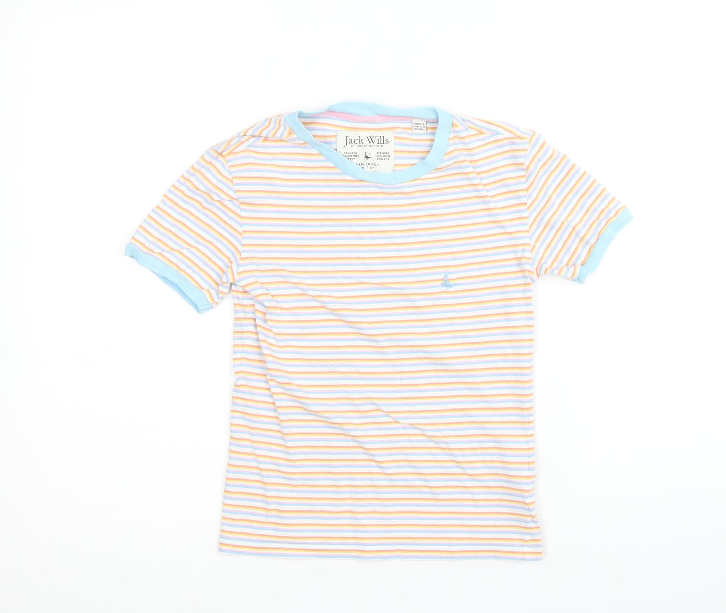 Womens UK Size 4 Jack Wills Multicoloured Basic T-Shirt