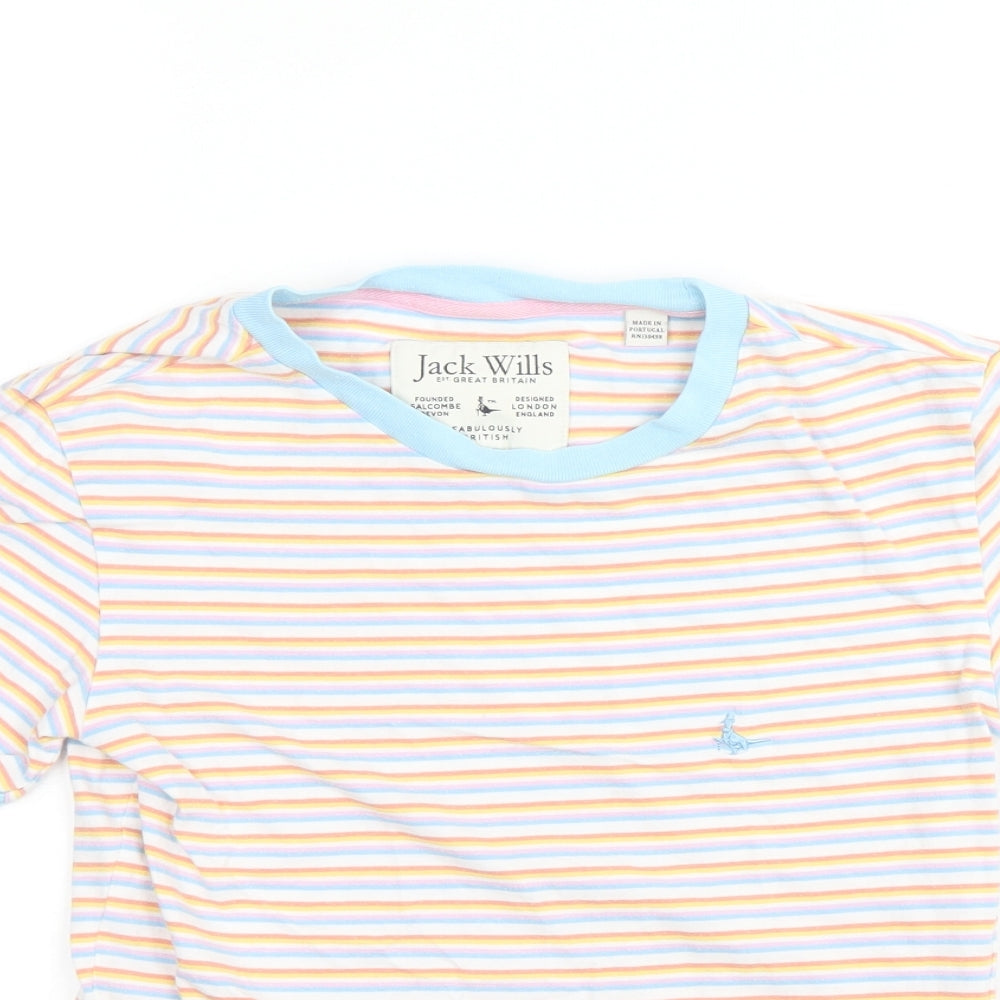 Womens UK Size 4 Jack Wills Multicoloured Basic T-Shirt