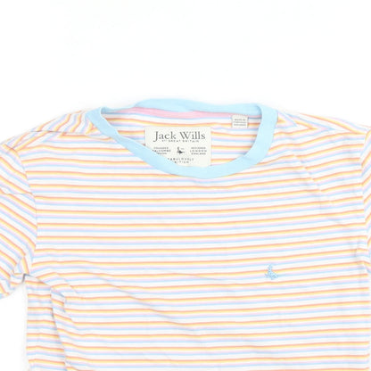 Womens UK Size 4 Jack Wills Multicoloured Basic T-Shirt