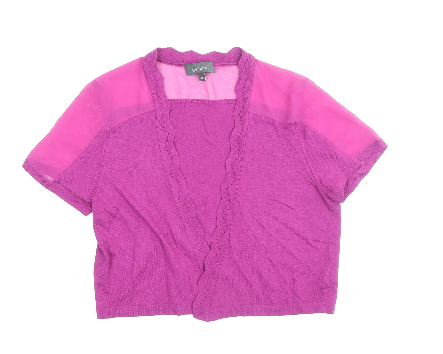Womens UK Size 12 Per Una Purple Cardigan Jumper