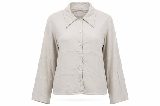 Womens UK Size S Off Shoot Brown Basic Button-Up