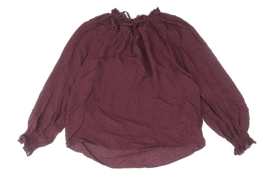 Womens UK Size 8 H&M Purple Basic Blouse