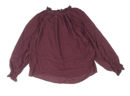 Womens UK Size 8 H&M Purple Basic Blouse