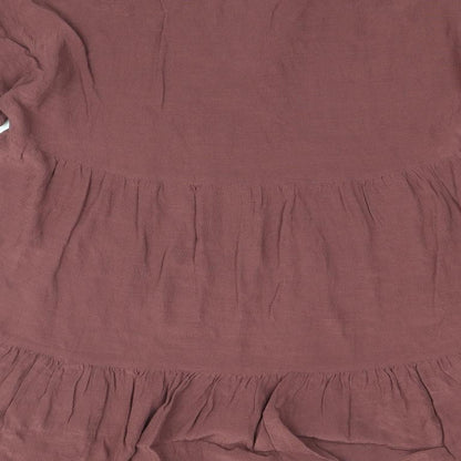 NEXT Womens Brown Viscose A-Line Size 8 V-Neck Pullover - Tiered