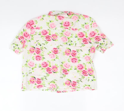 Womens UK Size 6 Divided by H&M Multicoloured Basic Button-Up