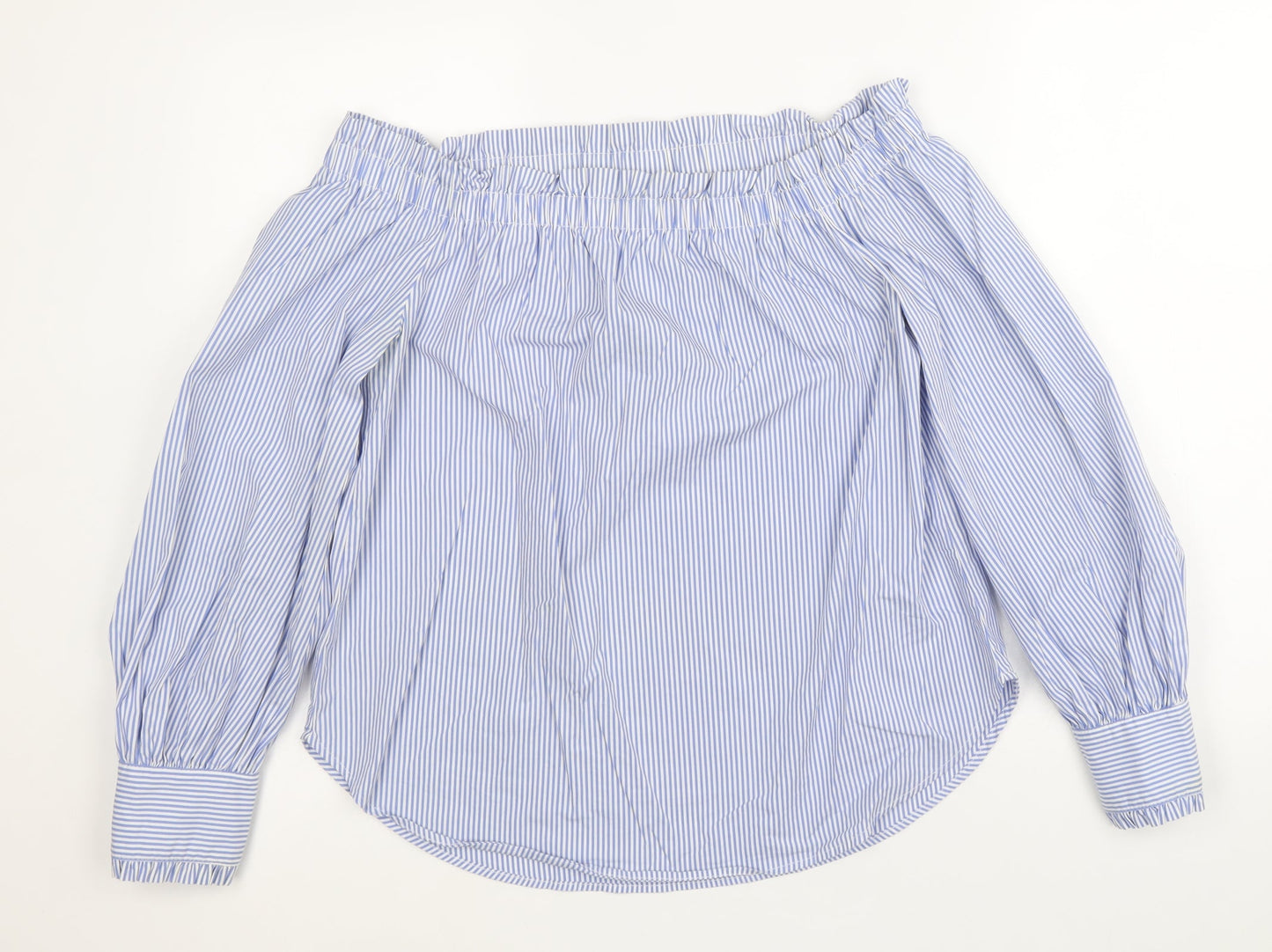 Womens UK Size 12 New Look Blue Basic Blouse