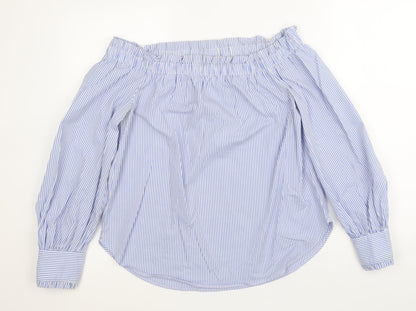 Womens UK Size 12 New Look Blue Basic Blouse