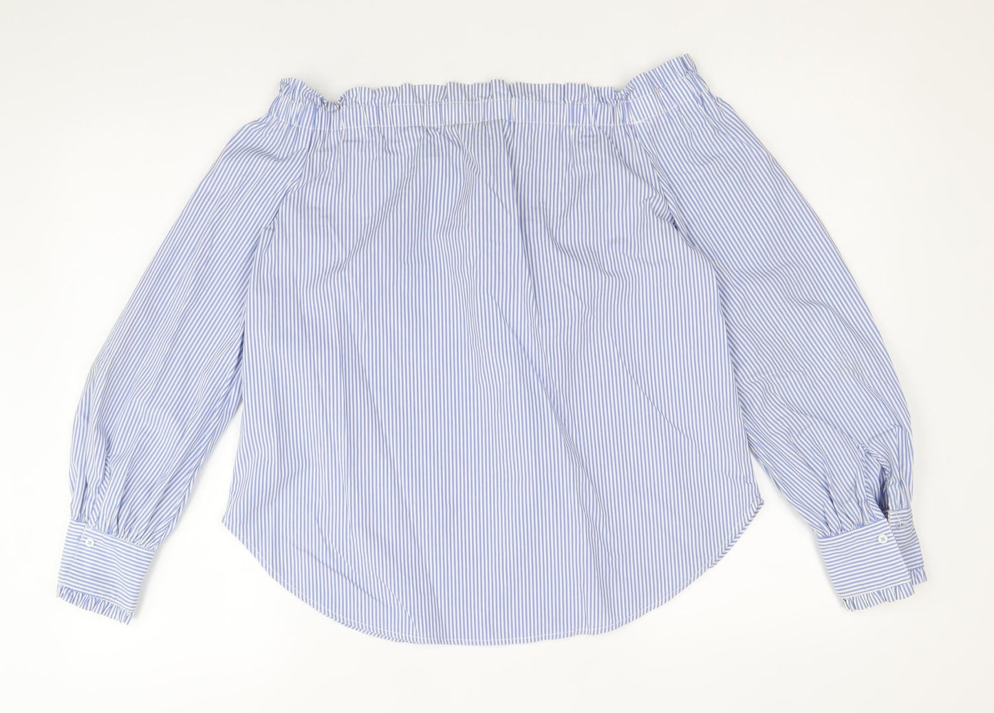 Womens UK Size 12 New Look Blue Basic Blouse