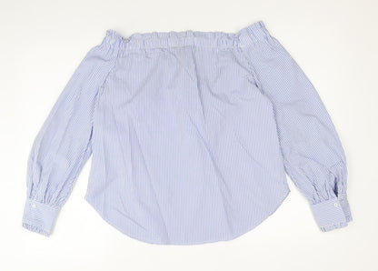 Womens UK Size 12 New Look Blue Basic Blouse