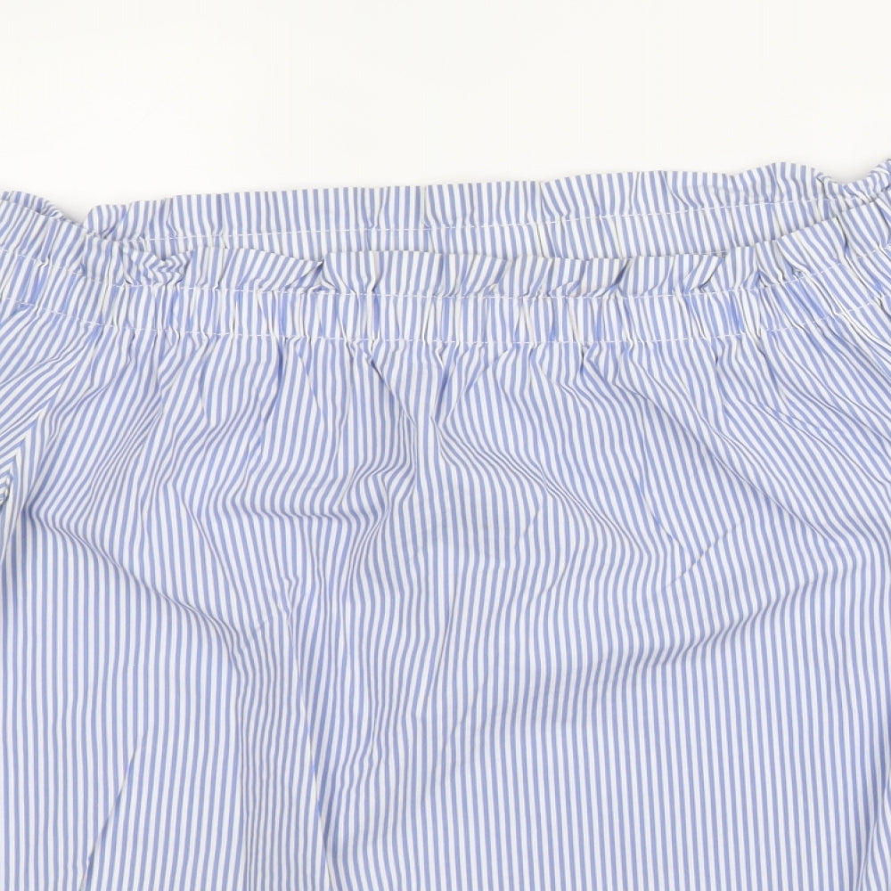 Womens UK Size 12 New Look Blue Basic Blouse