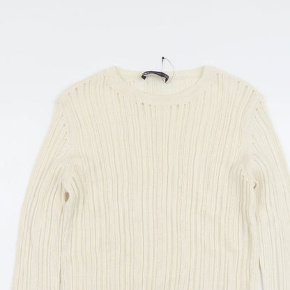 Womens UK Size M Marks and Spencer Beige Pullover Jumper
