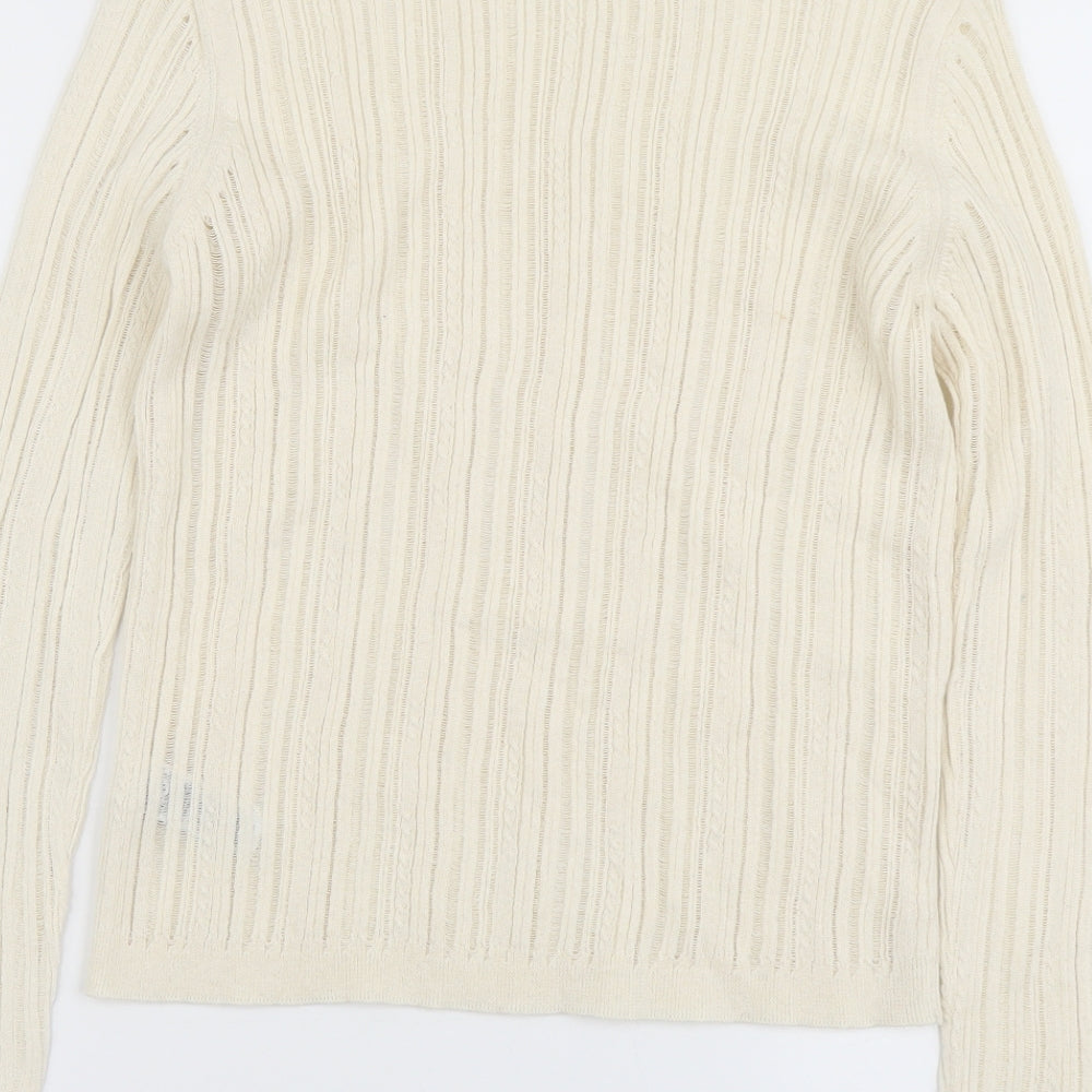 Womens UK Size M Marks and Spencer Beige Pullover Jumper