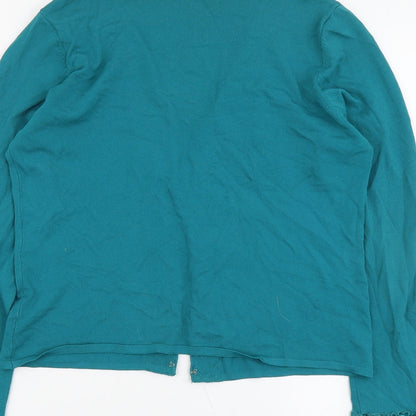 Womens UK Size L Klass Green Cardigan Jumper