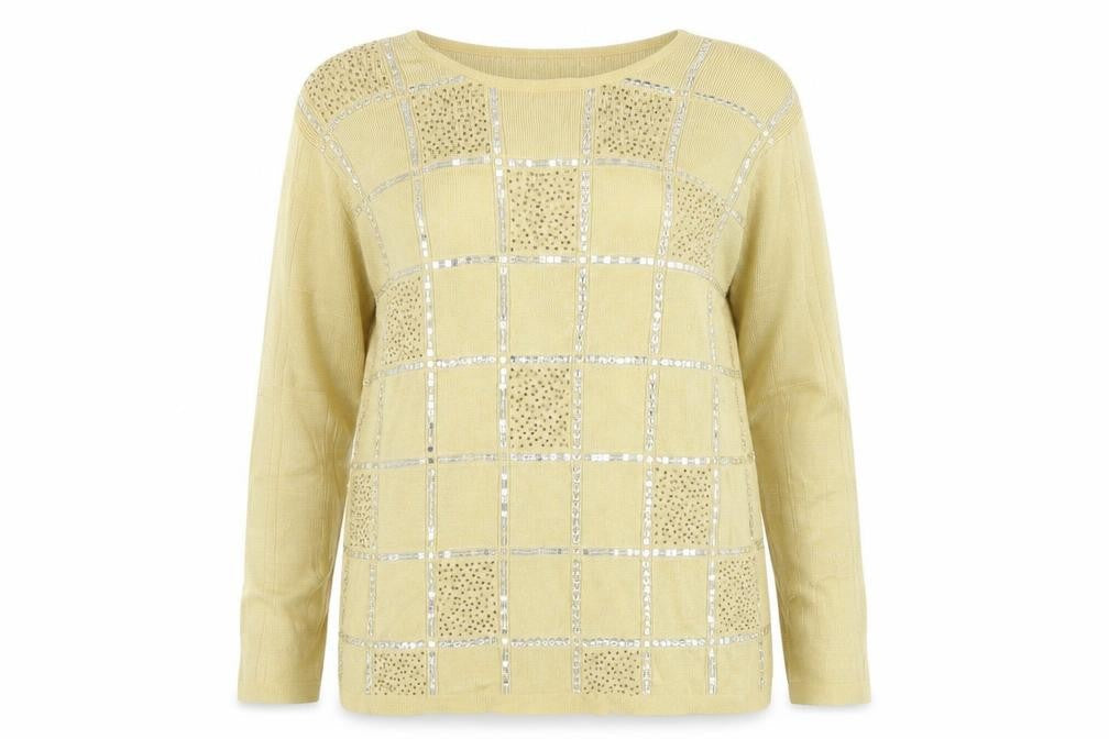Womens UK Size L Jumper Beige Pullover Jumper