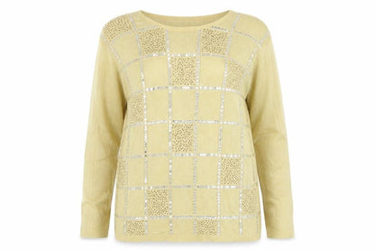 Womens UK Size L Jumper Beige Pullover Jumper