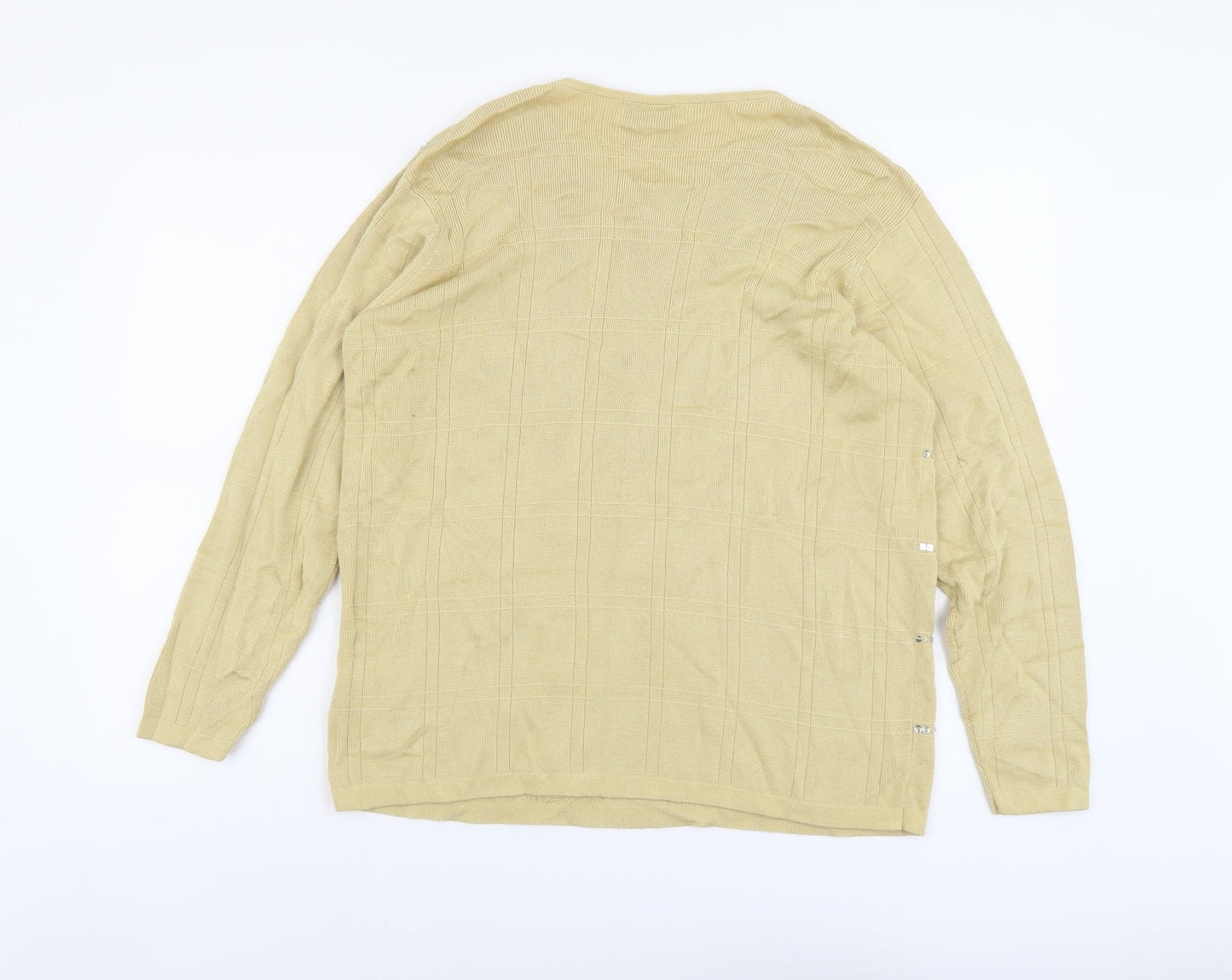 Womens UK Size L Jumper Beige Pullover Jumper