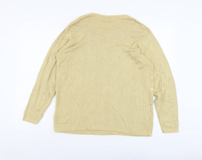 Womens UK Size L Jumper Beige Pullover Jumper