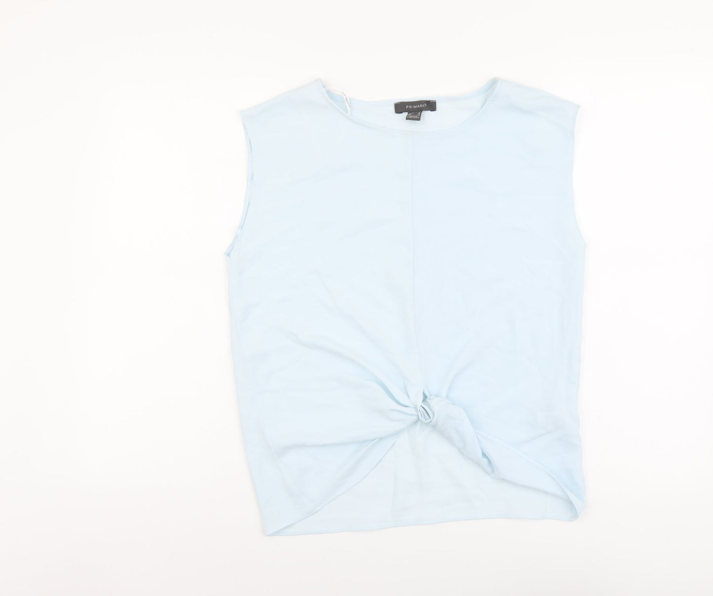 Primark Womens Blue Polyester Cropped Tank Size 8 Round Neck