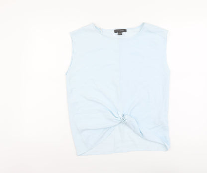Primark Womens Blue Polyester Cropped Tank Size 8 Round Neck