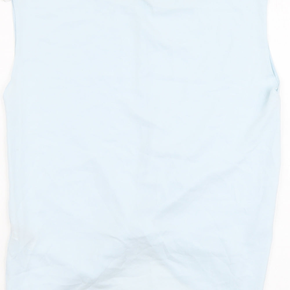 Primark Womens Blue Polyester Cropped Tank Size 8 Round Neck