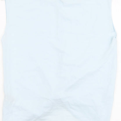 Primark Womens Blue Polyester Cropped Tank Size 8 Round Neck