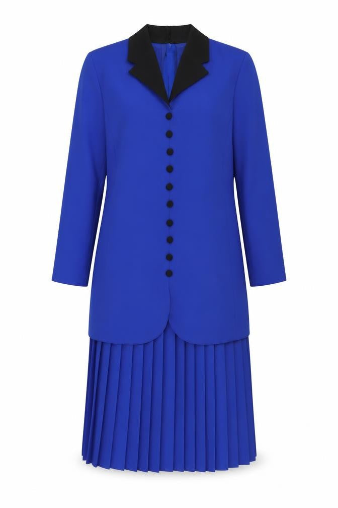 Berkertex Womens Blue Polyester Shirt Dress Size 12 V-Neck Pullover