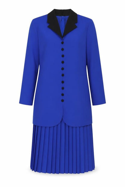 Berkertex Womens Blue Polyester Shirt Dress Size 12 V-Neck Pullover