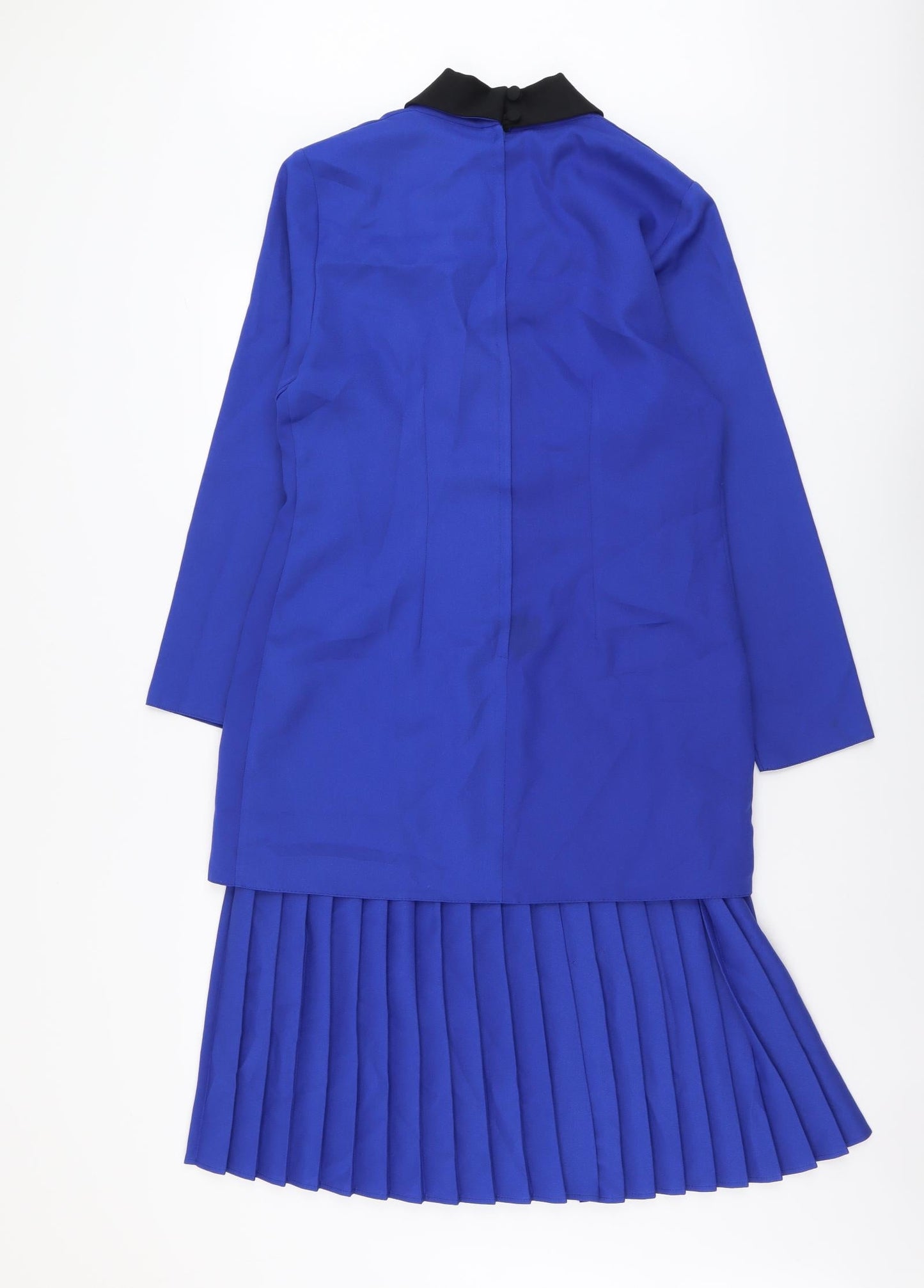 Berkertex Womens Blue Polyester Shirt Dress Size 12 V-Neck Pullover