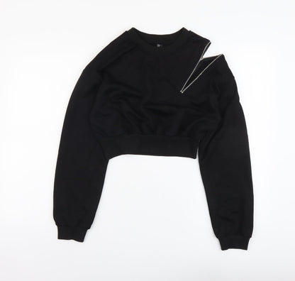 Cider Womens Black Polyester Pullover Sweatshirt Size XS Pullover