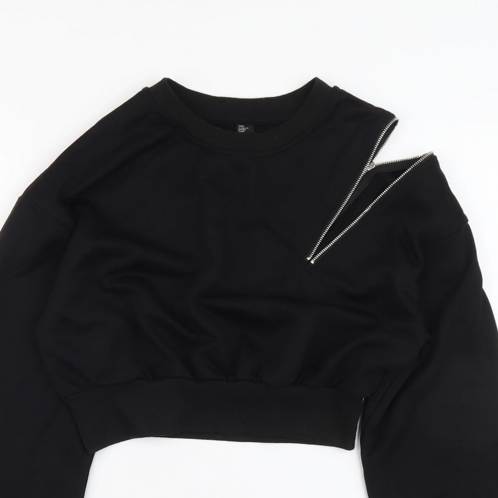 Cider Womens Black Polyester Pullover Sweatshirt Size XS Pullover