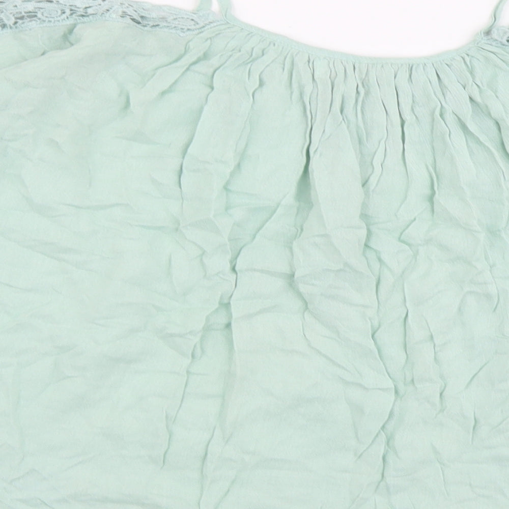 Womens UK Size 12 Apricot Green Basic Blouse
