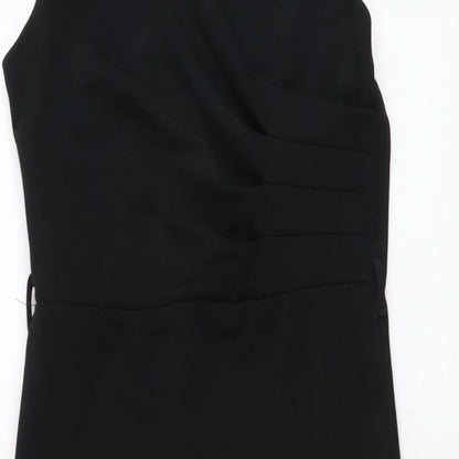 New Look Womens Black Polyester Shift Size 12 V-Neck Pullover