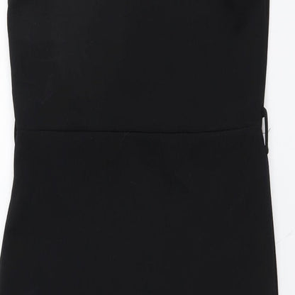 New Look Womens Black Polyester Shift Size 12 V-Neck Pullover