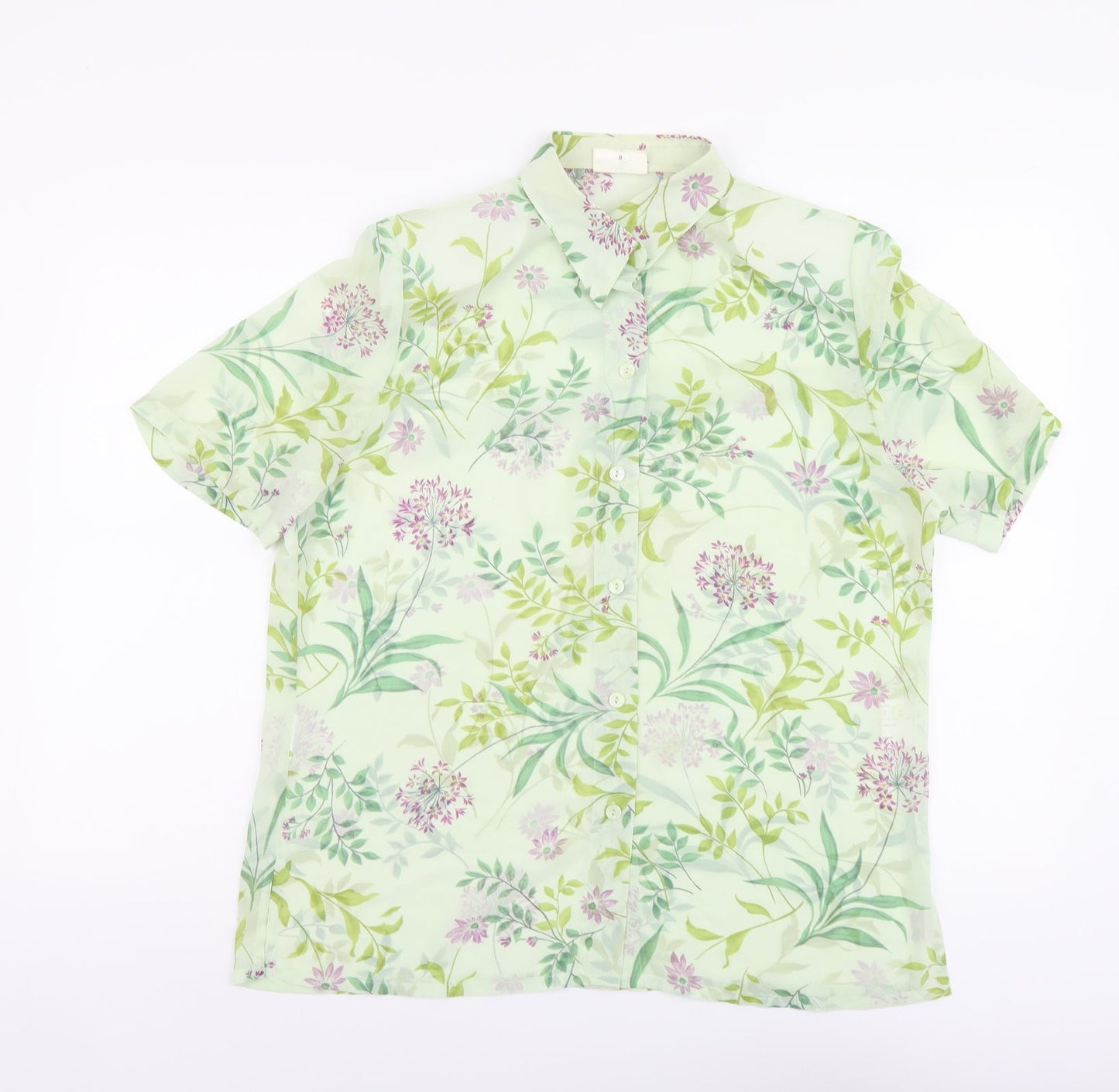 Womens UK Size 8 Sommermann Green Basic Button-Up