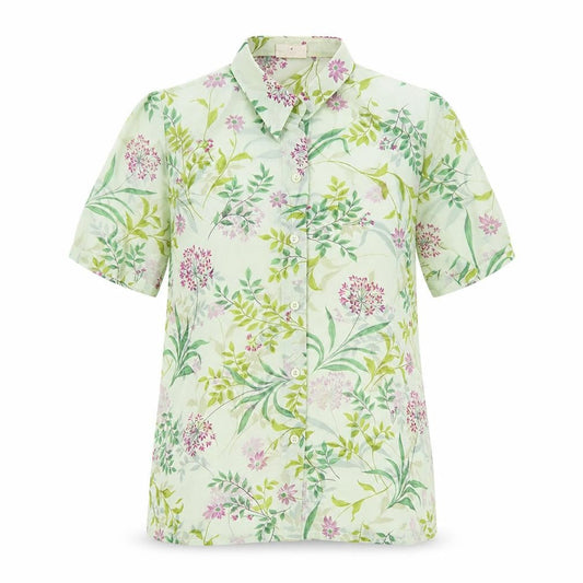Womens UK Size 8 Sommermann Green Basic Button-Up