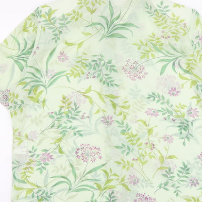 Womens UK Size 8 Sommermann Green Basic Button-Up