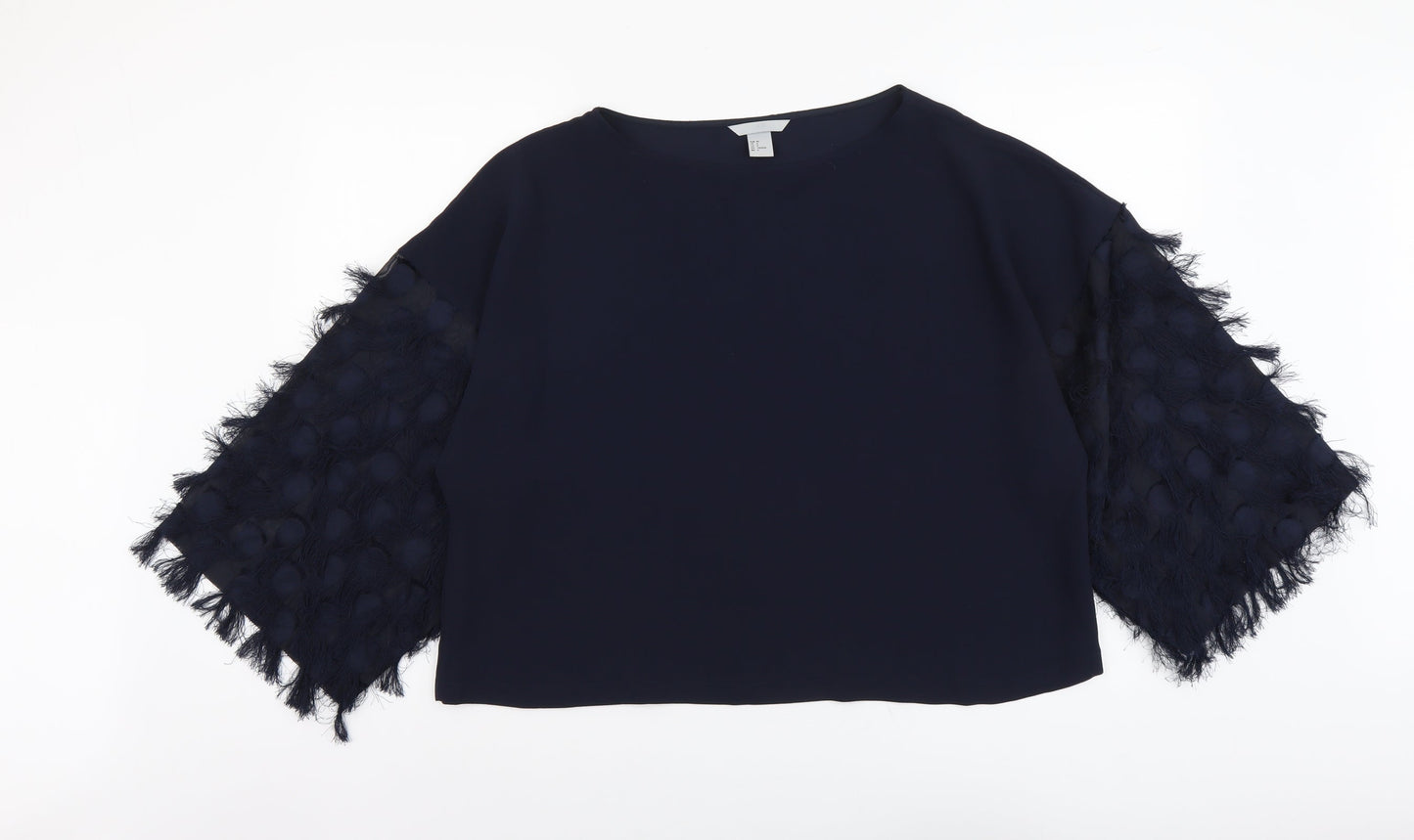 Womens UK Size L H&M Blue Basic Blouse