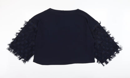 Womens UK Size L H&M Blue Basic Blouse