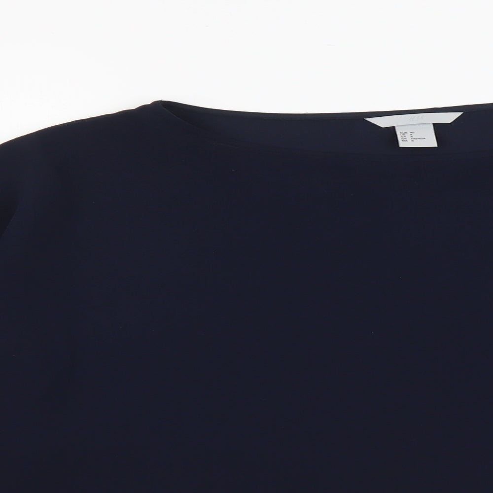 Womens UK Size L H&M Blue Basic Blouse