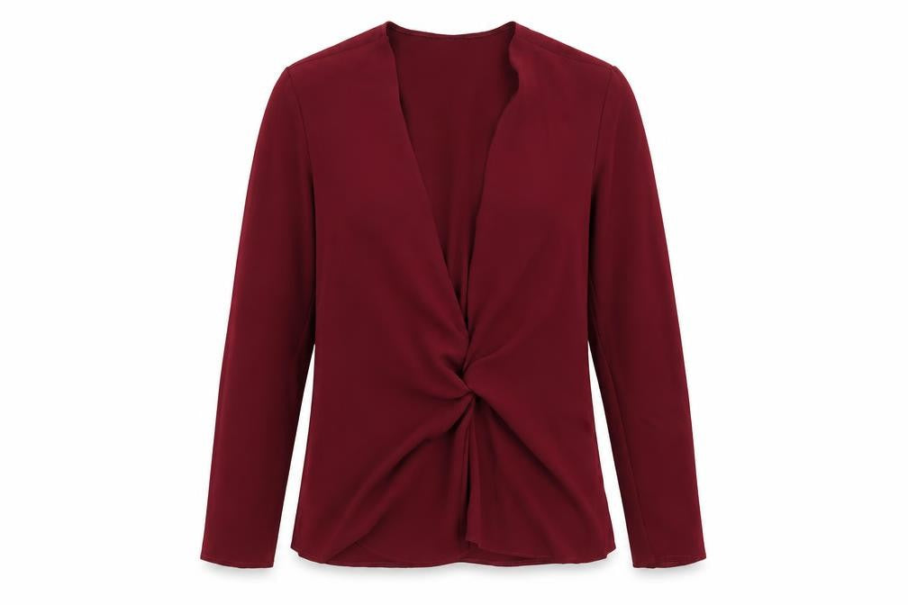 Womens UK Size 8 Topshop Red Basic Blouse