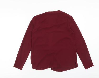 Womens UK Size 8 Topshop Red Basic Blouse