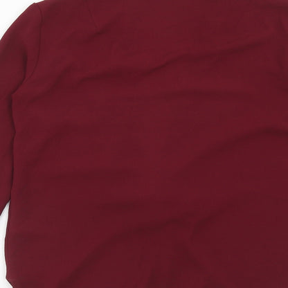 Womens UK Size 8 Topshop Red Basic Blouse