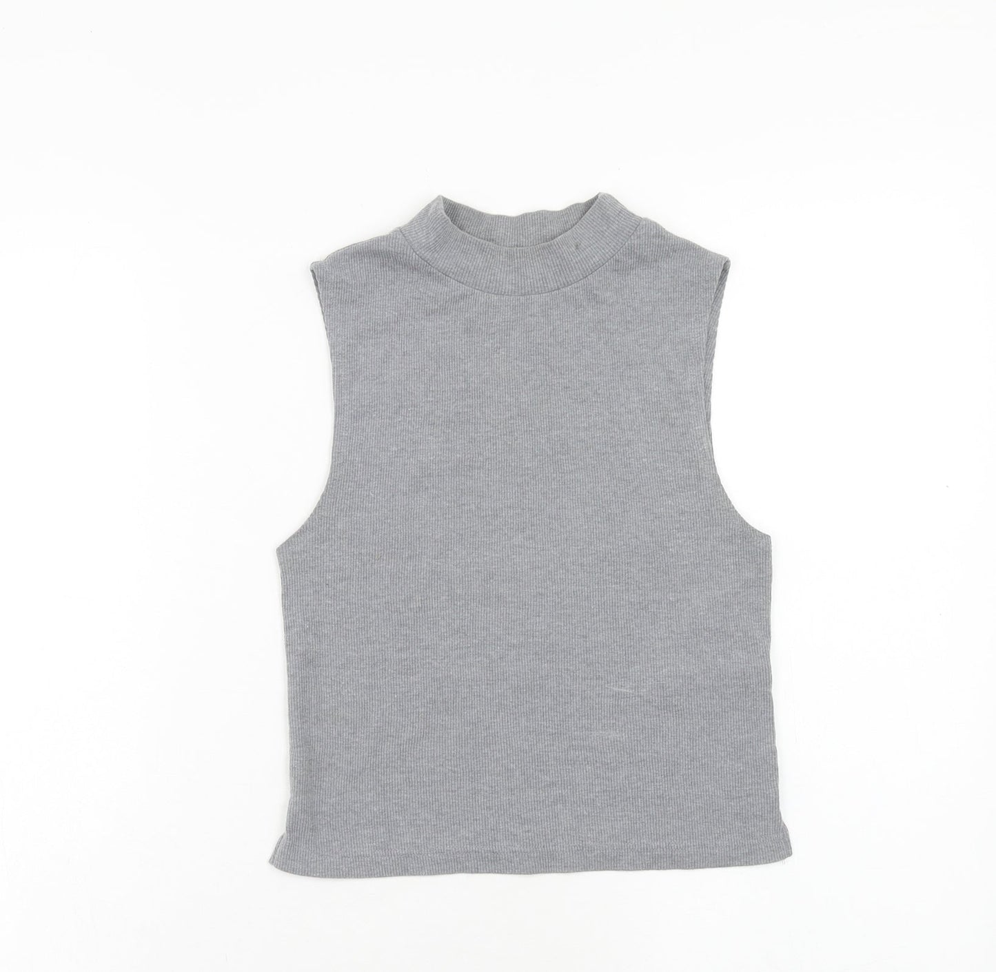 Womens UK Size 8 Topshop Grey Basic Tank