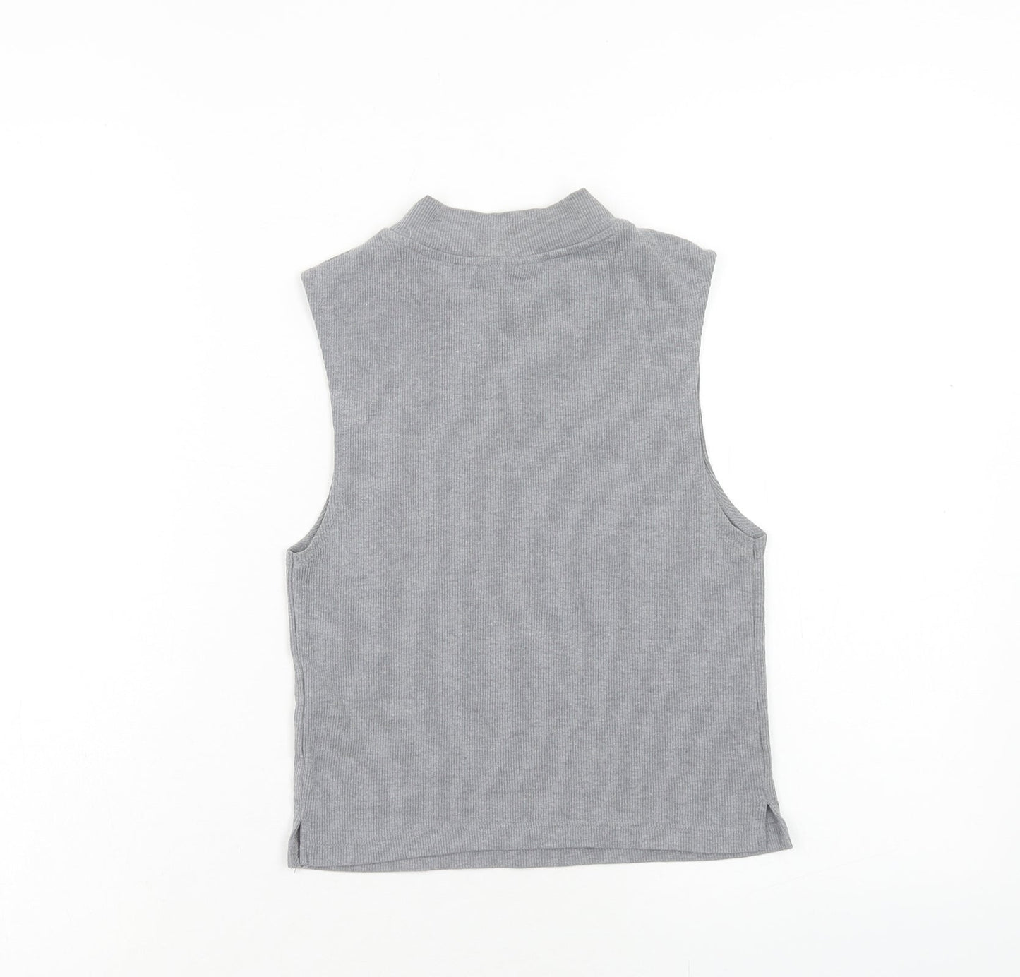 Womens UK Size 8 Topshop Grey Basic Tank