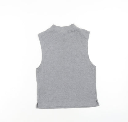 Womens UK Size 8 Topshop Grey Basic Tank