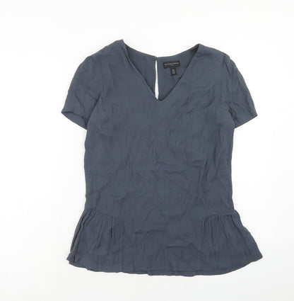 Womens UK Size 8 The White Company Blue Basic Blouse
