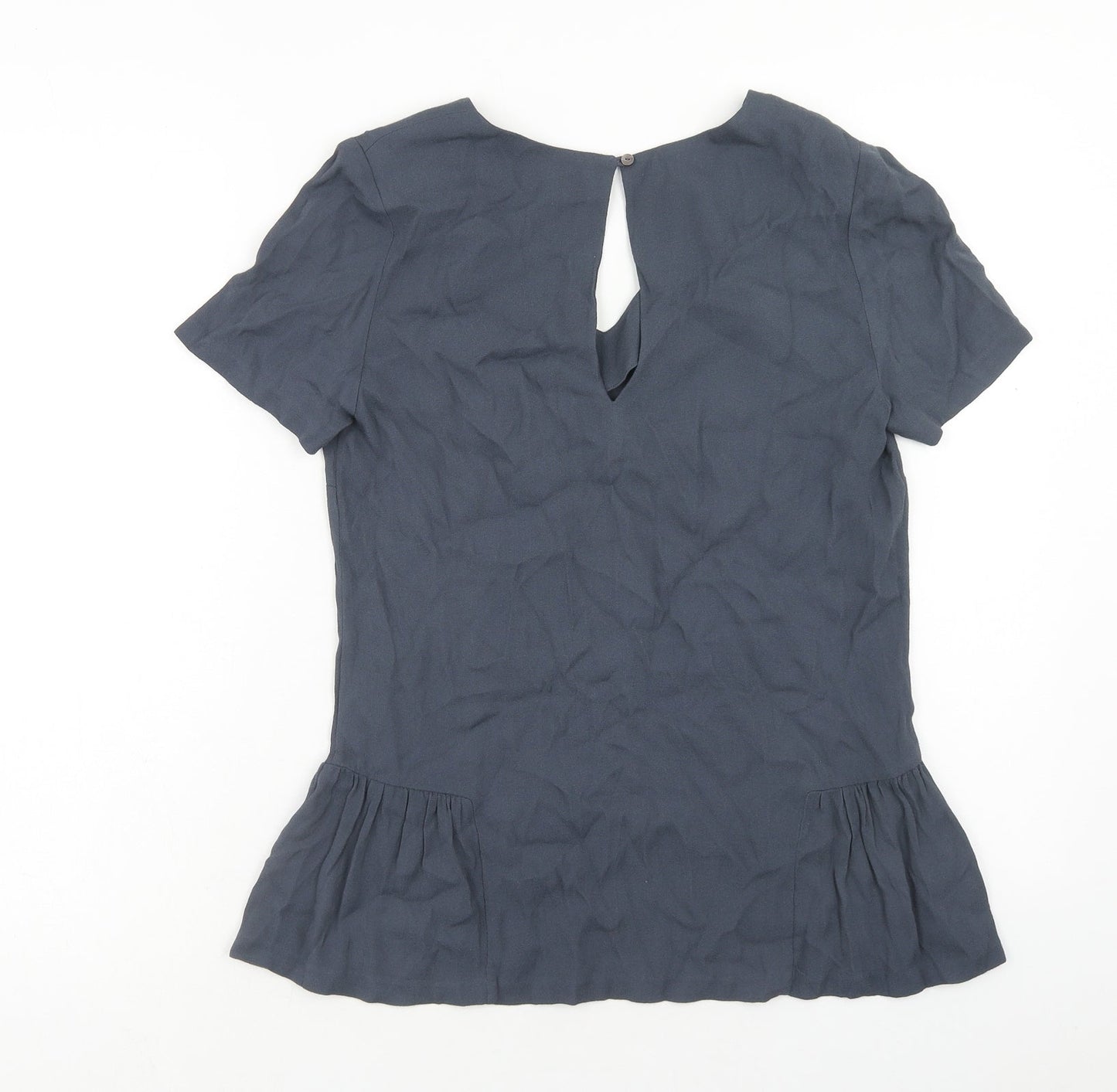 Womens UK Size 8 The White Company Blue Basic Blouse