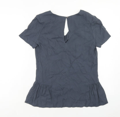 Womens UK Size 8 The White Company Blue Basic Blouse