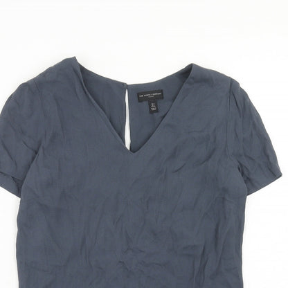Womens UK Size 8 The White Company Blue Basic Blouse